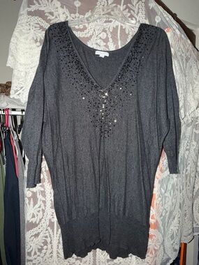 New York & Company Charcoal Gray Sweater